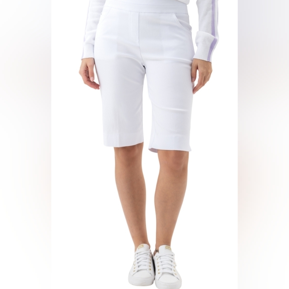 Renuar Size 14 Bermuda Shorts In White